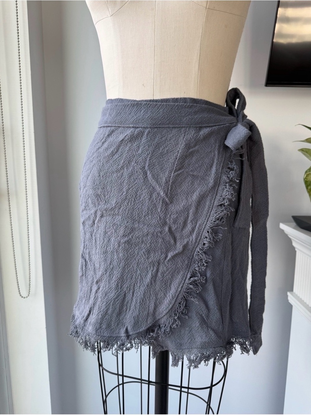 Palmerita Clothing Adjustable Wrap with Frayed Trim